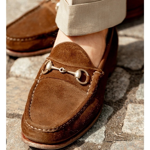 BARRETT Made In Italy Brown 
Suede Horsebit Loafers Sz 9 1/2 Men main image 4